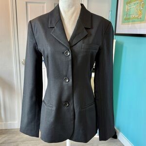 Philippe Adec [Adec 2] Black Wool 3 Button Blazer (size 4)